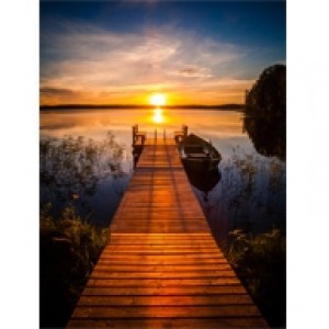Sunset At The Lake Perforated Bookmarks